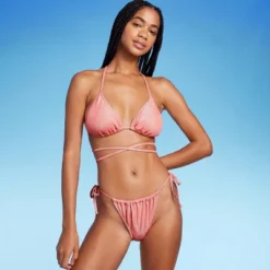 Women's Side-Tie Adjustable High Leg Bikini Bottom - Wild Fable™ Pink Lurex 8 Women's Side-Tie Adjustable High Leg Bikini Bottom - Wild Fable™ Pink Lurex -Thredup Fashion Shop GUEST 6d5b66f9 8f4c 4cbd 97e9 8079a680f815