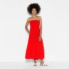 Women's Smocked Tiered Maxi A-Line Dress - Wild Fable™ Red -Thredup Fashion Shop GUEST 70cc0e80 442c 4241 8bea deb337dcd78b