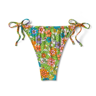 Women's Side-Tie Adjustable Coverage Ultra High Leg Bikini Bottom - Wild Fable™ Floral Print 8 Women's Side-Tie Adjustable Coverage Ultra High Leg Bikini Bottom - Wild Fable™ Floral Print - Image 6
