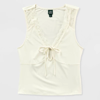 Women's Tie-Front Lace Tank Top - Wild Fable™ 5 Women's Tie-Front Lace Tank Top - Wild Fable™ - Image 3