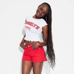 Women's Heritage Curvy Mid-Rise Denim Shorts - Wild Fable™ Dark Red -Thredup Fashion Shop GUEST 761edbbd cce2 4b6a a1d3 54b7eec94215