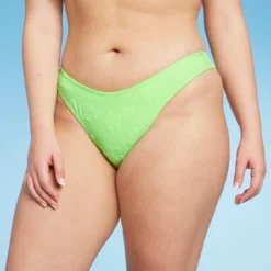 Women's Terry Textured High Leg Cheeky Bikini Bottom - Wild Fable™ Green -Thredup Fashion Shop GUEST 773cbfcc 762f 455c 95a0 170d0f037e11