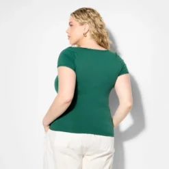 Women's Seamless Cap Sleeve Square Neck T-Shirt - Wild Fable™ -Thredup Fashion Shop GUEST 787e9418 7cd7 4a26 b3a9 6347c4a4d40f