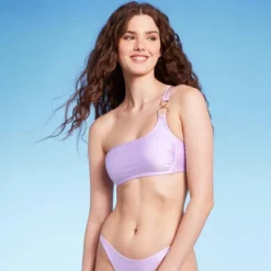 Women's Ring Detail One Shoulder Bralette Bikini Top - Wild Fable™ Shiny Light Purple 15 Women's Ring Detail One Shoulder Bralette Bikini Top - Wild Fable™ Shiny Light Purple -Thredup Fashion Shop GUEST 7de5d0b6 fb98 4a82 aed7 1753a9260827