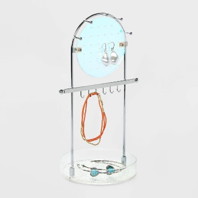 Textured Acrylic Jewelry Organizer - Wild Fable™ Iridescent: Metal & Acrylic Stand, 10" Height, 6" Width, 0.5 Lbs 3 Textured Acrylic Jewelry Organizer - Wild Fable™ Iridescent: Metal & Acrylic Stand, 10" Height, 6" Width, 0.5 Lbs