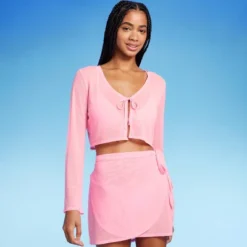 Women's Tie-Front Cropped Mesh Cover Up Cardigan - Wild Fable™ 11 Women's Tie-Front Cropped Mesh Cover Up Cardigan - Wild Fable™ -Thredup Fashion Shop GUEST 7eb56840 aab6 463f a33b 68784829e296