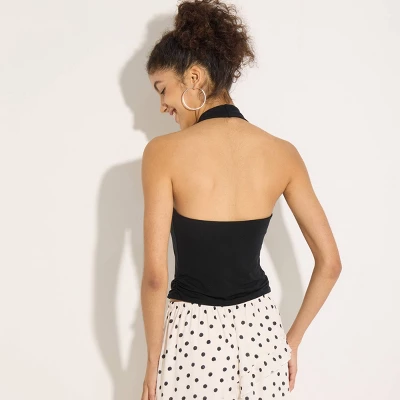 Women's Knit Tie-Front Halter Top - Wild Fable™ 3 Women's Knit Tie-Front Halter Top - Wild Fable™