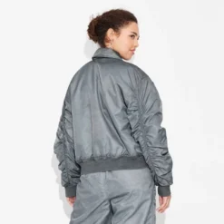 Women's Washed Nylon Bomber Jacket - Wild Fable™ Teal Blue -Thredup Fashion Shop GUEST 85bab2c7 9051 46cd 9b9f a2da39063c49