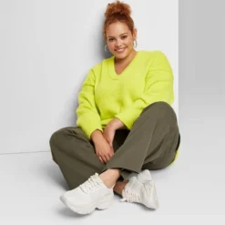 Women's V-Neck Fuzzy Oversized Pullover Sweater - Wild Fable™ -Thredup Fashion Shop GUEST 8a255a13 cd04 41f4 b92c 22fd5f18f60f