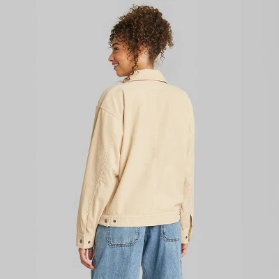 Women's Boxy Zip-Up Cord Jacket - Wild Fable™ 4 Women's Boxy Zip-Up Cord Jacket - Wild Fable™ - Image 2