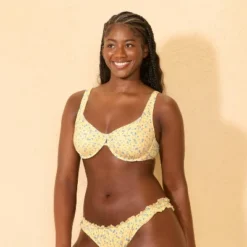 Women's Lace Trim Underwire Bikini Top - Wild Fable™ Yellow/Blue Floral Print -Thredup Fashion Shop GUEST 8d0eb1d5 1d18 4f05 854b cd07b028bb8e