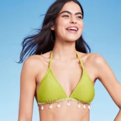 Women's Shell Detail Triangle Bikini Top - Wild Fable™ Green 10 Women's Shell Detail Triangle Bikini Top - Wild Fable™ Green -Thredup Fashion Shop GUEST 8eb4e3e6 8cc0 45e5 9233 42bbd99f5b8c