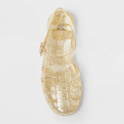 Women's Poppy Ankle Strap Jelly Sandals - Wild Fable™ Light Gold 4 Women's Poppy Ankle Strap Jelly Sandals - Wild Fable™ Light Gold - Image 2