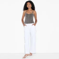 Women's Denim Buckle Corset Tank Top - Wild Fable™ Gray Wash -Thredup Fashion Shop GUEST 949bdd63 b891 41f3 89e4 36845dc96161