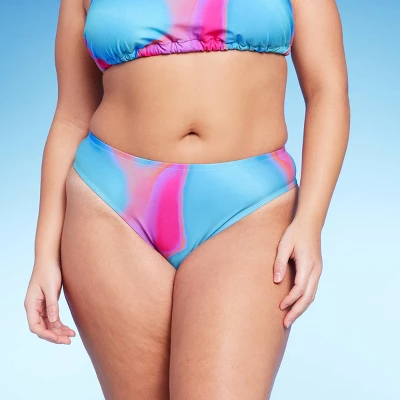 Women's High Leg Cheeky Bikini Bottom - Wild Fable™ Blue Marble Print 10 Women's High Leg Cheeky Bikini Bottom - Wild Fable™ Blue Marble Print - Image 8