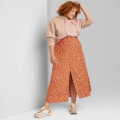 Women's Button-Front Printed Midi Skirt - Wild Fable™ -Thredup Fashion Shop GUEST 9d3f549e f5e4 4c8c b693 d1363458e0f5