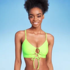 Women's Lace-Up Longline Bikini Top - Wild Fable™ Neon Green -Thredup Fashion Shop GUEST 9db86508 2073 4f3f ac9d 18c4838fa74e