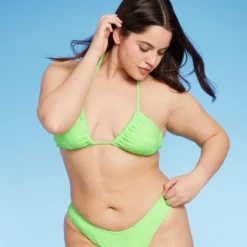 Women's Terry Textured U-Neck Multi-Way Bralette Bikini Top - Wild Fable™ Tropical Green -Thredup Fashion Shop GUEST a309b754 293d 4983 8e44 cd10635dae70