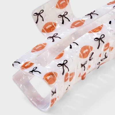 Game Day Rectangle Claw Hair Clip - Wild Fable™ Acrylic Multicolor 4 Game Day Rectangle Claw Hair Clip - Wild Fable™ Acrylic Multicolor - Image 2