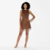 Women's Faux Suede Button-Front Mini A-Line Dress - Wild Fable™ Brown 1 Women's Faux Suede Button-Front Mini A-Line Dress - Wild Fable™ Brown -Thredup Fashion Shop GUEST ac0e6213 ecb4 4495 a527 5f6aa3b4417d