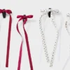 Mini Bow On Salon Hair Clip Set 4pc - Wild Fable™ Red/Polka Dot