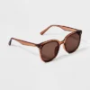 Women's Plastic Round Sunglasses - Wild Fable™ Brown: UV Protection, Recycled Frame, Polycarbonate Lens -Thredup Fashion Shop GUEST ac443bb4 8ee4 45b9 9303 c31871f584b8