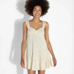 Women's Mini Embroidered Flutter Cap Sleeve Babydoll Dress - Wild Fable™ White 8 Women's Mini Embroidered Flutter Cap Sleeve Babydoll Dress - Wild Fable™ White -Thredup Fashion Shop GUEST af477e47 2f34 4fff 9f88 785d26be2105