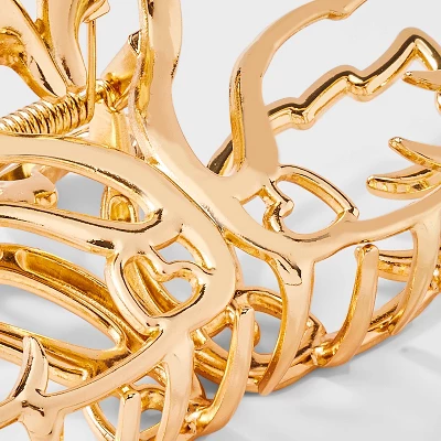 Swan Cut Out Claw Hair Clip - Wild Fable™ Gold 4 Swan Cut Out Claw Hair Clip - Wild Fable™ Gold - Image 2
