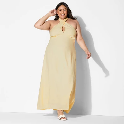 Women's Maxi A-Line Dress - Wild Fable™ Yellow 5 Women's Maxi A-Line Dress - Wild Fable™ Yellow - Image 3