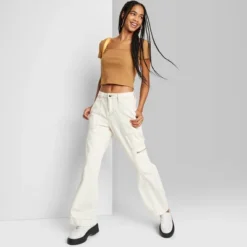 Women's High-Rise Cargo Baggy Jeans - Wild Fable™ Off-White 8 Women's High-Rise Cargo Baggy Jeans - Wild Fable™ Off-White -Thredup Fashion Shop GUEST b7e40712 f8ea 4363 a50c 0f2642a9d94b