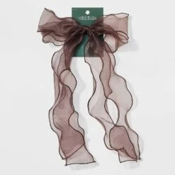 Double Tails Bow Hair Barrette - Wild Fable™ Brown