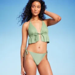 Women's Side-Tie Medium Coverage Bikini Bottom - Wild Fable™ Soft Green -Thredup Fashion Shop GUEST c019fe4c ef36 4608 b750 e9a4eda42e48