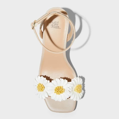 Women's Brianna Daisy Ankle Strap Heels - Wild Fable™ Beige 4 Women's Brianna Daisy Ankle Strap Heels - Wild Fable™ Beige - Image 2