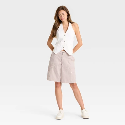 Women's Mid-Rise Twill Skater Jort - Wild Fable™ 4 Women's Mid-Rise Twill Skater Jort - Wild Fable™ - Image 2