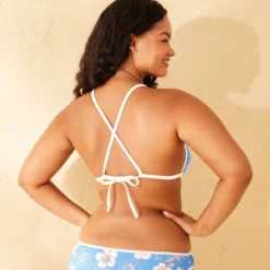 Women's Contrast Binding Triangle Bikini Top - Wild Fable™ Blue Floral Print -Thredup Fashion Shop GUEST cc3607c1 3519 44a6 aa26 e4b1e5dbfd39