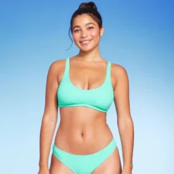 Women's Pucker Textured Bralette Bikini Top - Wild Fable™ Sea Green -Thredup Fashion Shop GUEST cd6b62e2 82c7 4f69 aa9a 800c40945c8a
