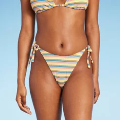 Women's Ribbed Extra Cheeky Extra High Leg Bikini Bottom - Wild Fable™ Blue/Green/Pink Striped 11 Women's Ribbed Extra Cheeky Extra High Leg Bikini Bottom - Wild Fable™ Blue/Green/Pink Striped -Thredup Fashion Shop GUEST cde0c2b7 d88e 4092 b71e 019d31e70245