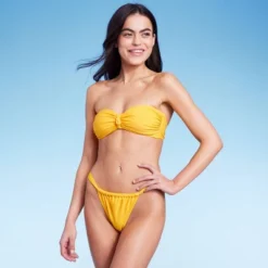 Women's Scarf Side Adjustable Coverage Bikini Bottom - Wild Fable™ Yellow 12 Women's Scarf Side Adjustable Coverage Bikini Bottom - Wild Fable™ Yellow -Thredup Fashion Shop GUEST ce718cb5 df64 49fb 8866 633aabf39ad1