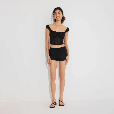 Women's Textured Knit Shorts - Wild Fable™ 3 Women's Textured Knit Shorts - Wild Fable™