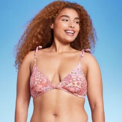 Women's Shoulder Tie Bralette Bikini Top - Wild Fable™ Peach Paisley Print -Thredup Fashion Shop GUEST d48c23a4 3eac 4455 bcf3 1b1eb0e81c73