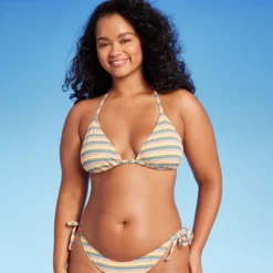 Women's Ribbed Triangle Bikini Top - Wild Fable™ Blue/Green/Pink Striped 9 Women's Ribbed Triangle Bikini Top - Wild Fable™ Blue/Green/Pink Striped -Thredup Fashion Shop GUEST d537f868 6c89 47ce a1f8 0831339f1984