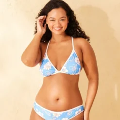 Women's Contrast Binding Triangle Bikini Top - Wild Fable™ Blue Floral Print -Thredup Fashion Shop GUEST d5e706fc a249 4608 881a ce00cbb7d6e4