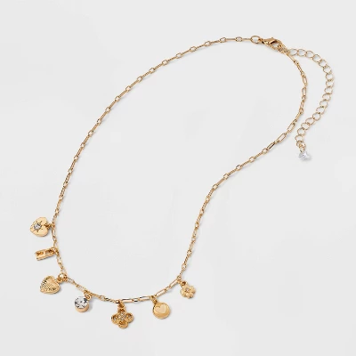 Mixed Charm Necklace - Wild Fable™ Gold 4 Mixed Charm Necklace - Wild Fable™ Gold - Image 2