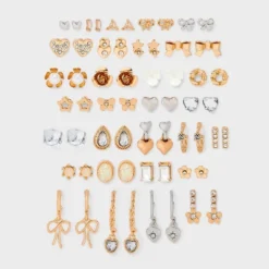 Flower Bow And Heart Earring Set 30pc - Wild Fable™ Gold -Thredup Fashion Shop GUEST d97d6ecf 0783 432c 980d 686a69e1147d