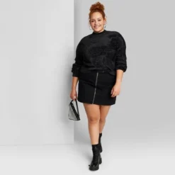 Women's Mock Turtleneck Fuzzy Boxy Pullover Sweater - Wild Fable™ -Thredup Fashion Shop GUEST dac4ec88 3f36 4c0d 8a33 ef10bce9c656