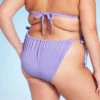 Women's Side-Tie Extra Cheeky High Leg Lurex Plisse Textured Bikini Bottom - Wild Fable™ Purple 2 Women's Side-Tie Extra Cheeky High Leg Lurex Plisse Textured Bikini Bottom - Wild Fable™ Purple -Thredup Fashion Shop GUEST dae4c8a5 a283 4994 a53e 5906c7cc15d1