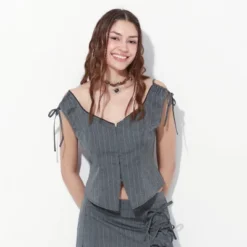 Women's Button-Down Shirt - Wild Fable™ Gray Striped 7 Women's Button-Down Shirt - Wild Fable™ Gray Striped -Thredup Fashion Shop GUEST db223c90 d688 4895 92ba e276ba9ac8ee