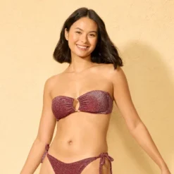 Women's Center Front Oval Ring Sparkle Bandeau Bikini Top - Wild Fable™ Burnt Burgundy -Thredup Fashion Shop GUEST de0e9d82 d98a 4ea2 a6af 5503aa6f1883