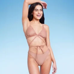 Women's High Leg Cheeky Bikini Bottom - Wild Fable™ Brown Lurex -Thredup Fashion Shop GUEST e57cd88b 7418 4e7d aa11 be1122eeb90b