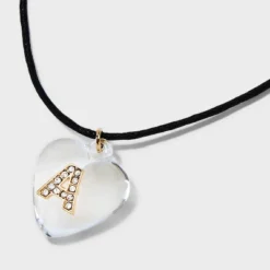 Acrylic Heart With Face Gems Pendant Necklace - Wild Fable™ Clear/Black -Thredup Fashion Shop GUEST e855ce8a bbaf 4d84 944d 12e6bb198559